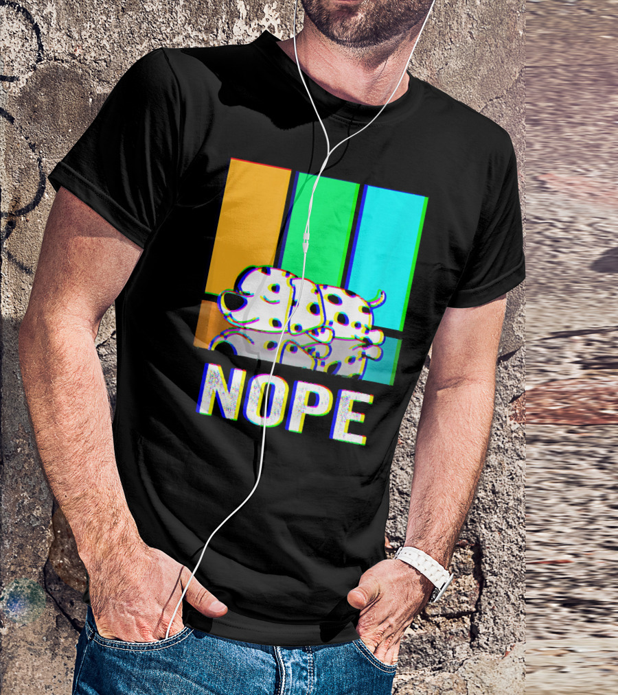 Nope Dalmatian Not Today Colorful Background Dog T-Shirt