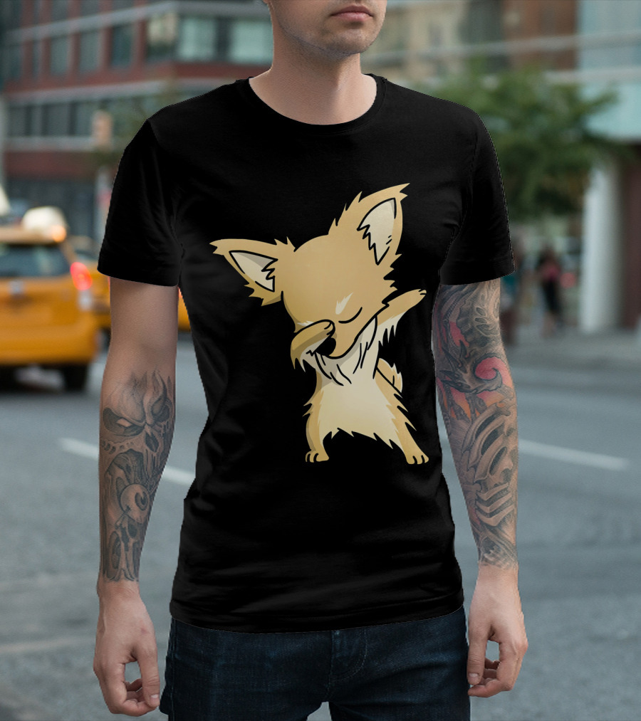 Long Coat Chihuahua Dabbing Dance T-Shirt