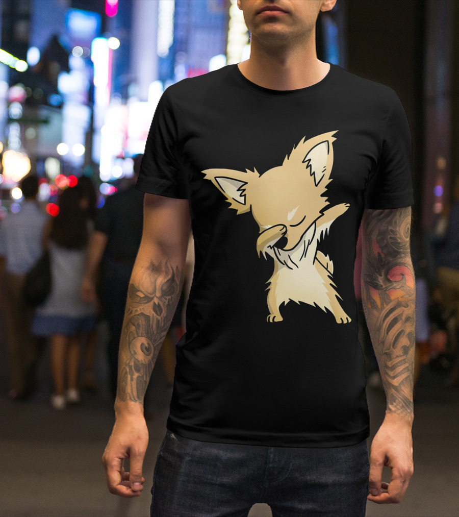 Long Coat Chihuahua Dabbing Dance T-Shirt