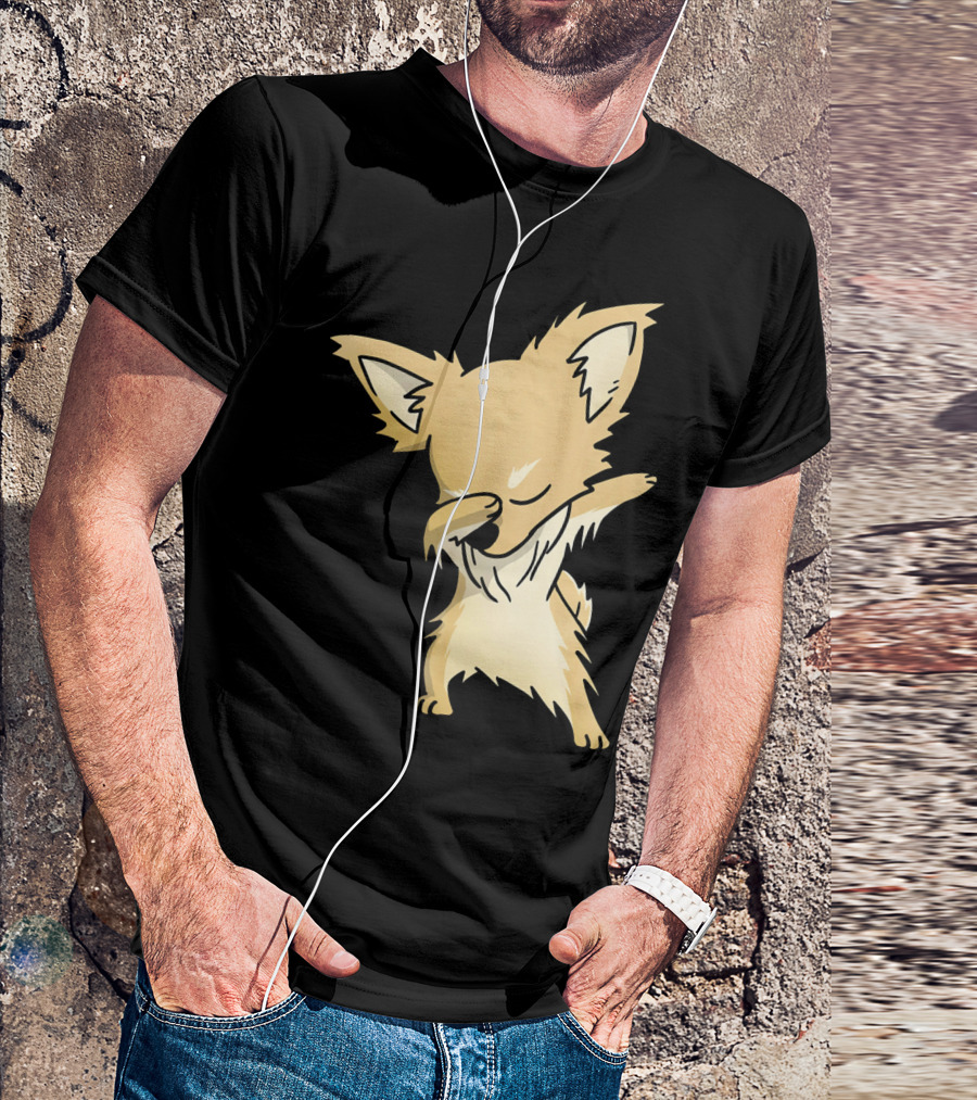 Long Coat Chihuahua Dabbing Dance T-Shirt