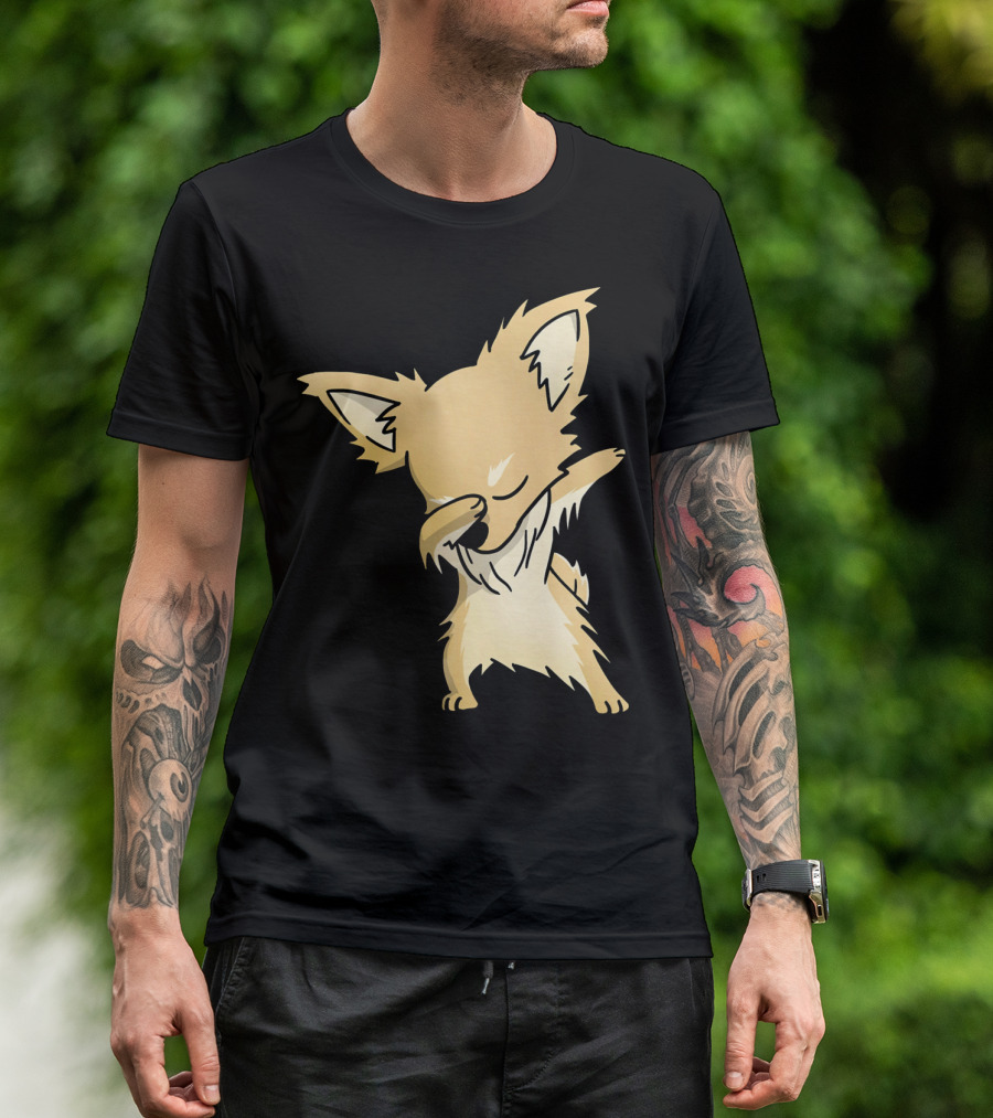 Long Coat Chihuahua Dabbing Dance T-Shirt