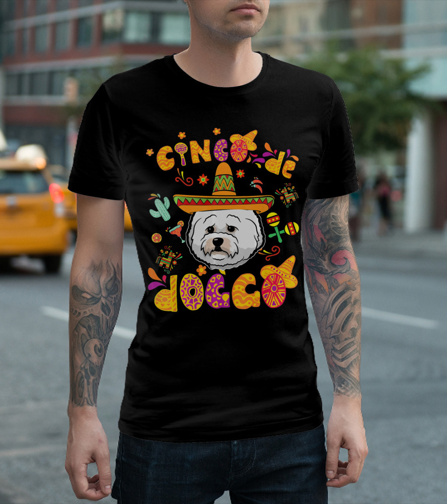 Cinco De Doggo Bichons Frise Fiesta Sombrero T-Shirt