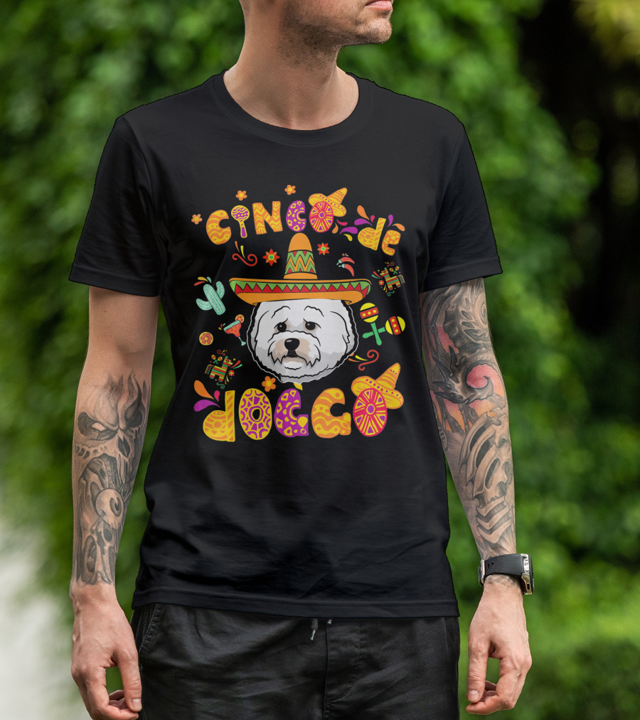 Cinco De Doggo Bichons Frise Fiesta Sombrero T-Shirt