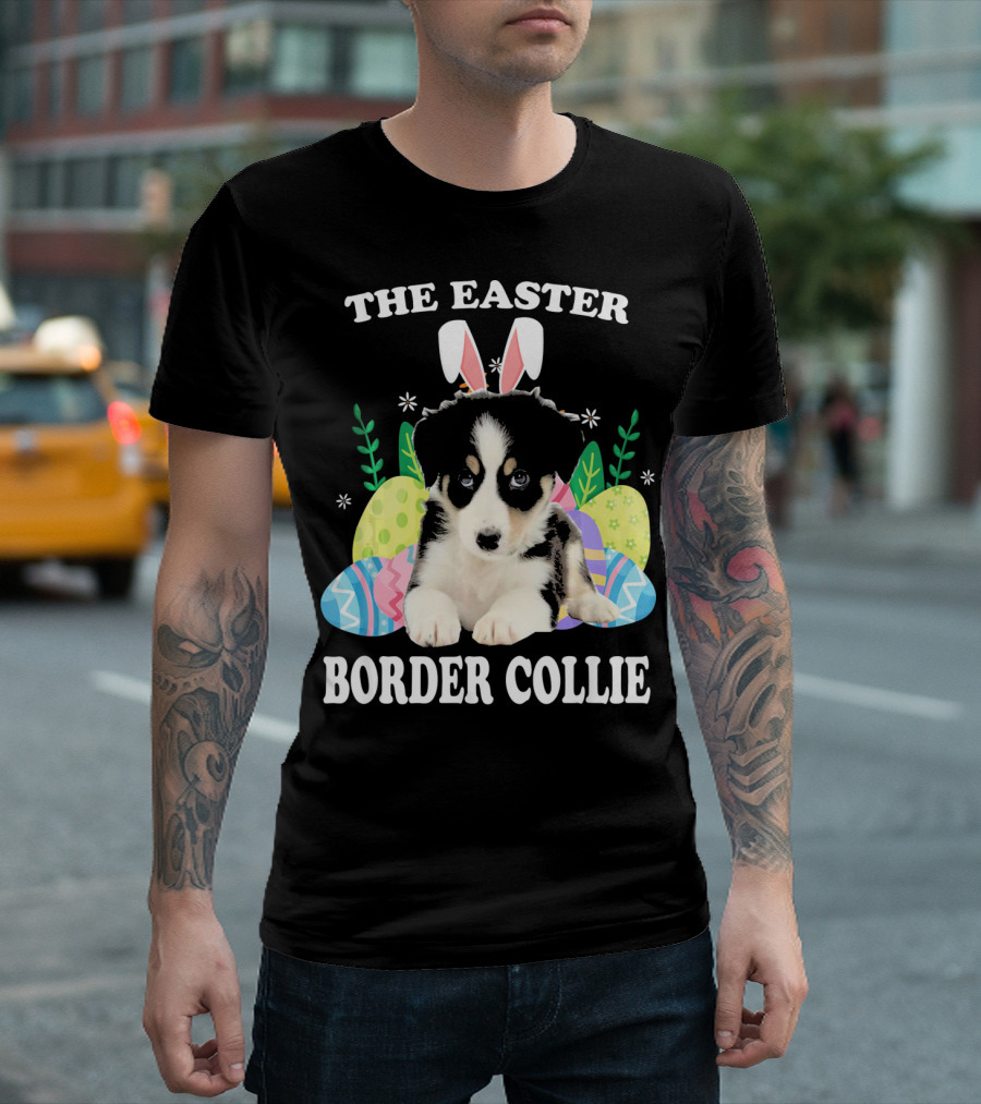 The Easter Border Collie Bunny Dog T-Shirt