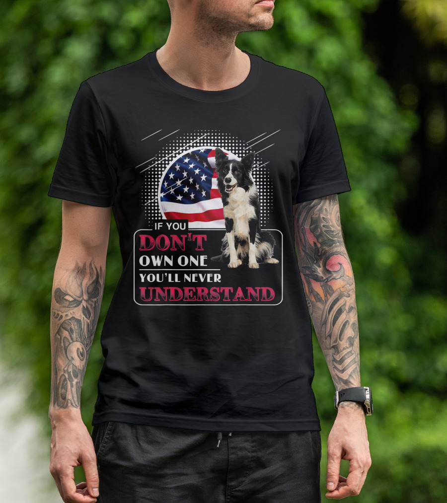 If You Don't Own One You'll Never Understand Border Collie USA Flag T-Shirt