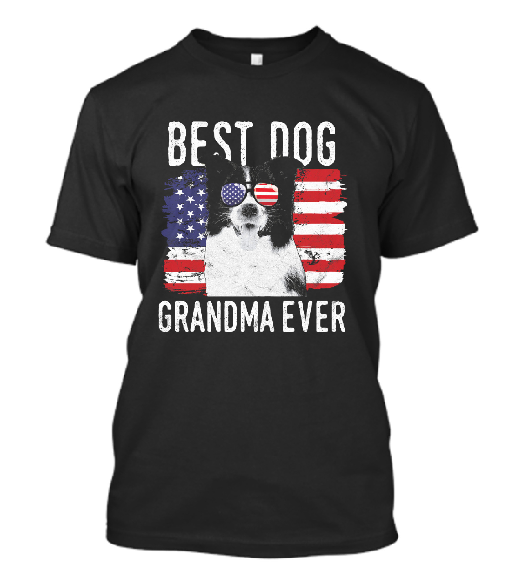 Best Dog Grandma Ever American Flag Sunglasses Dog T-Shirt
