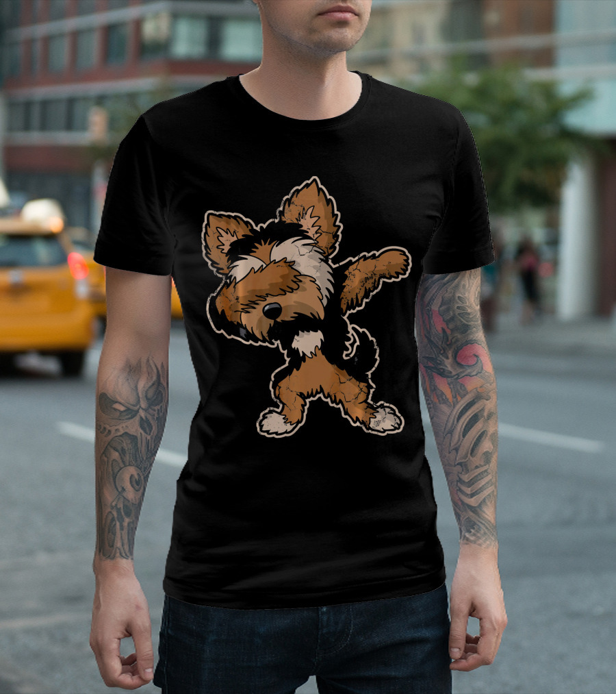 Dabbing Yorkshire Terrier Dog Dance Pose T-Shirt