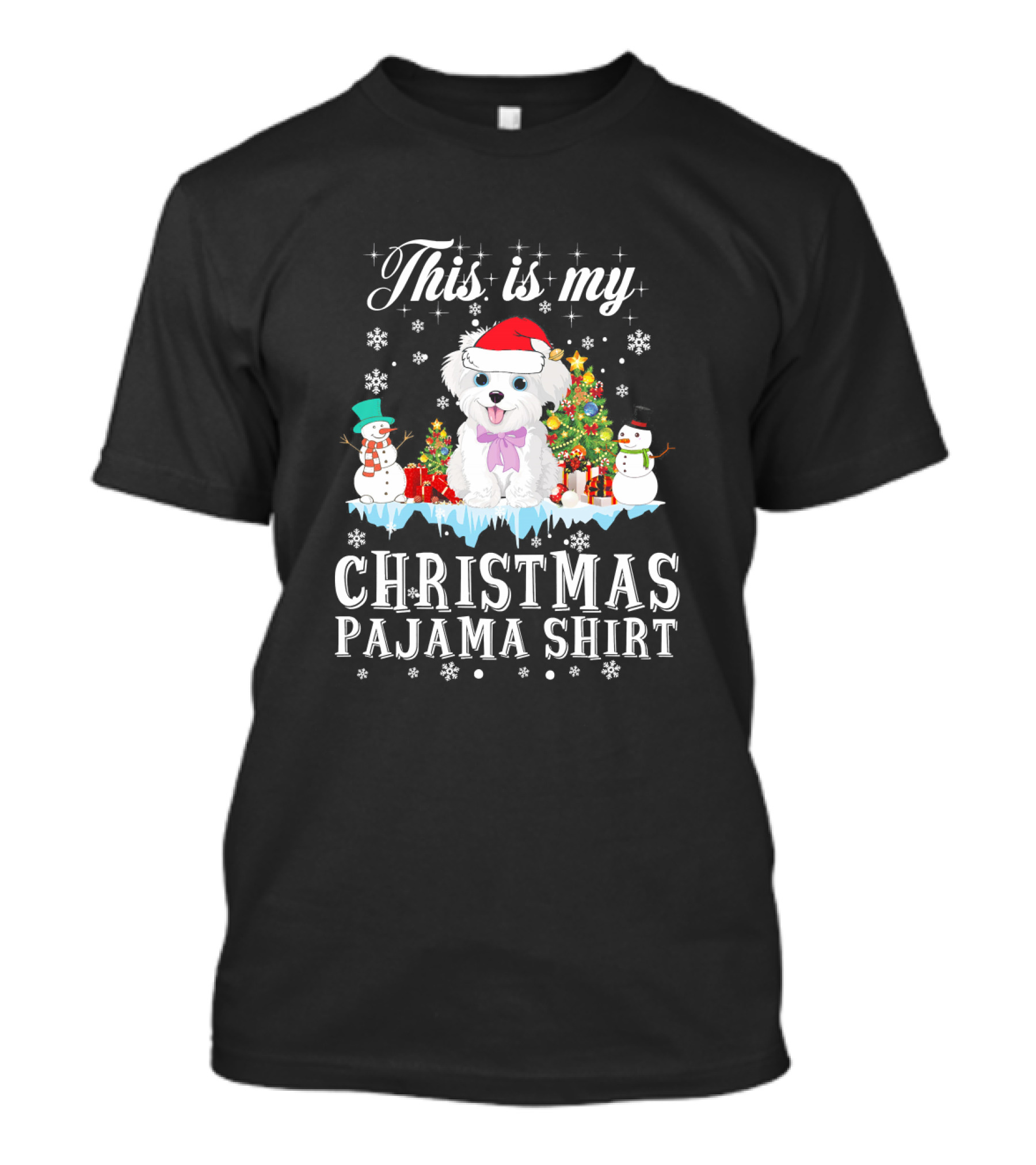 This Is My Christmas Pajama Shirt Bichon Frise Mom Lover T-Shirt