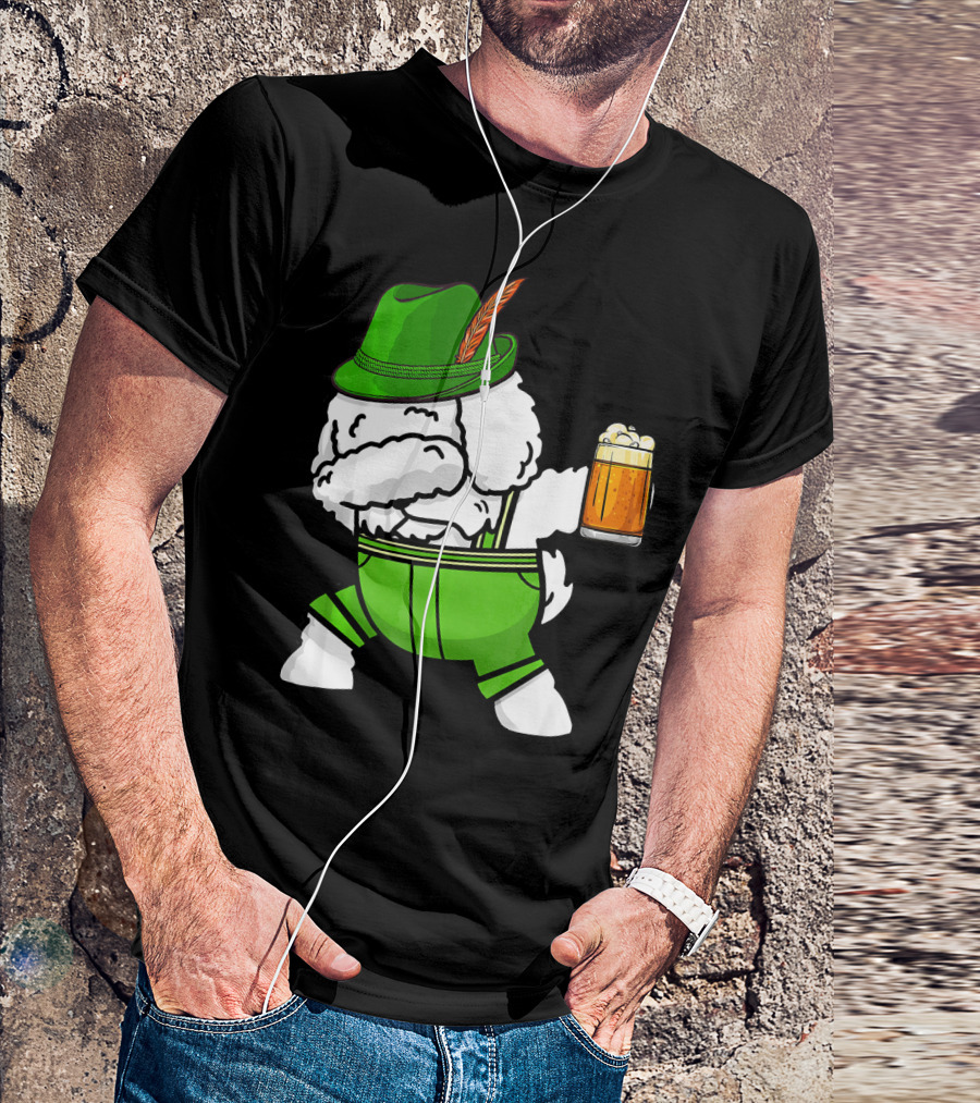 Dabbing Bichon Frise Oktoberfest Green Outfit Beer Mug T-Shirt