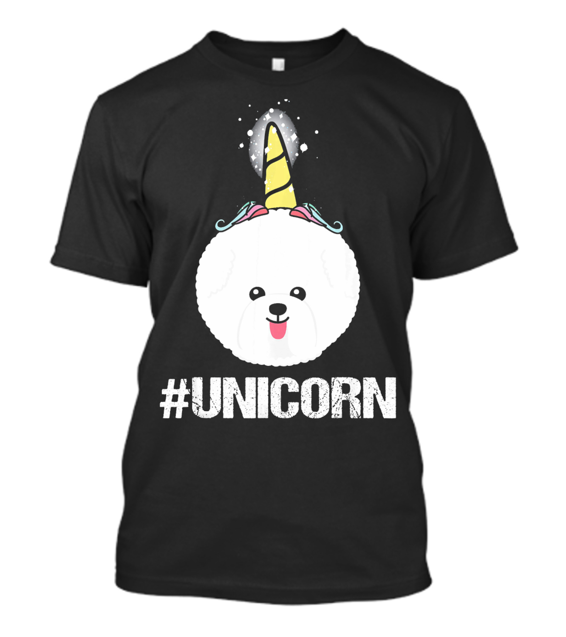 Bichon Frise With Unicorn Horn #Unicorn T-Shirt