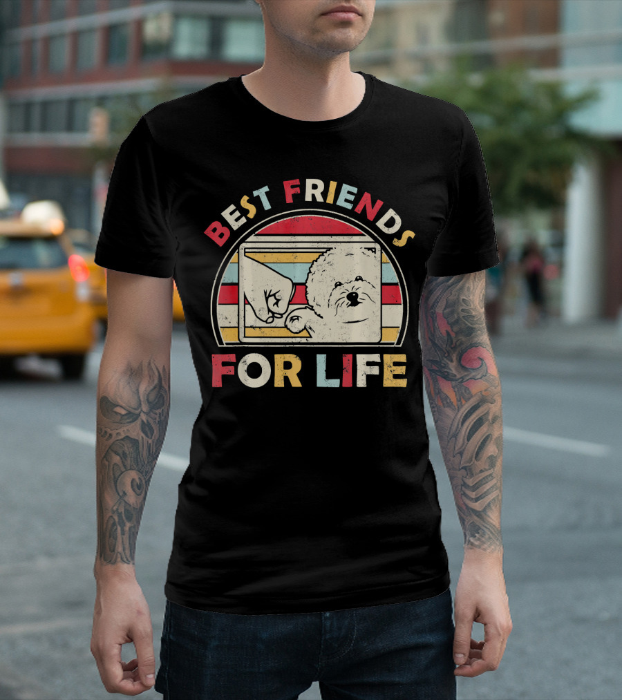 Best Friends for Life Funny Bichon Frise T-Shirt