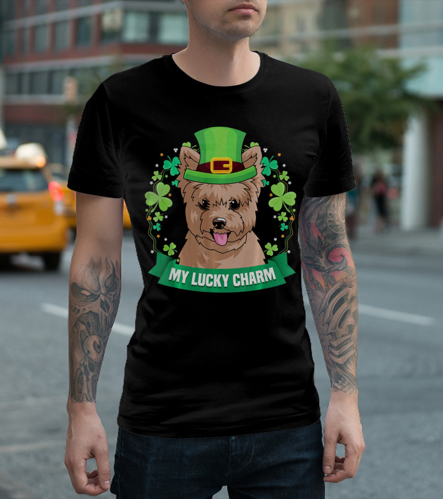 My Lucky Charm Funny Yorkshire Terrier St Patricks Day T-Shirt