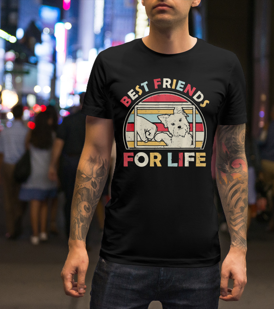 Best Friends For Life Funny Yorkie Dog T-Shirt