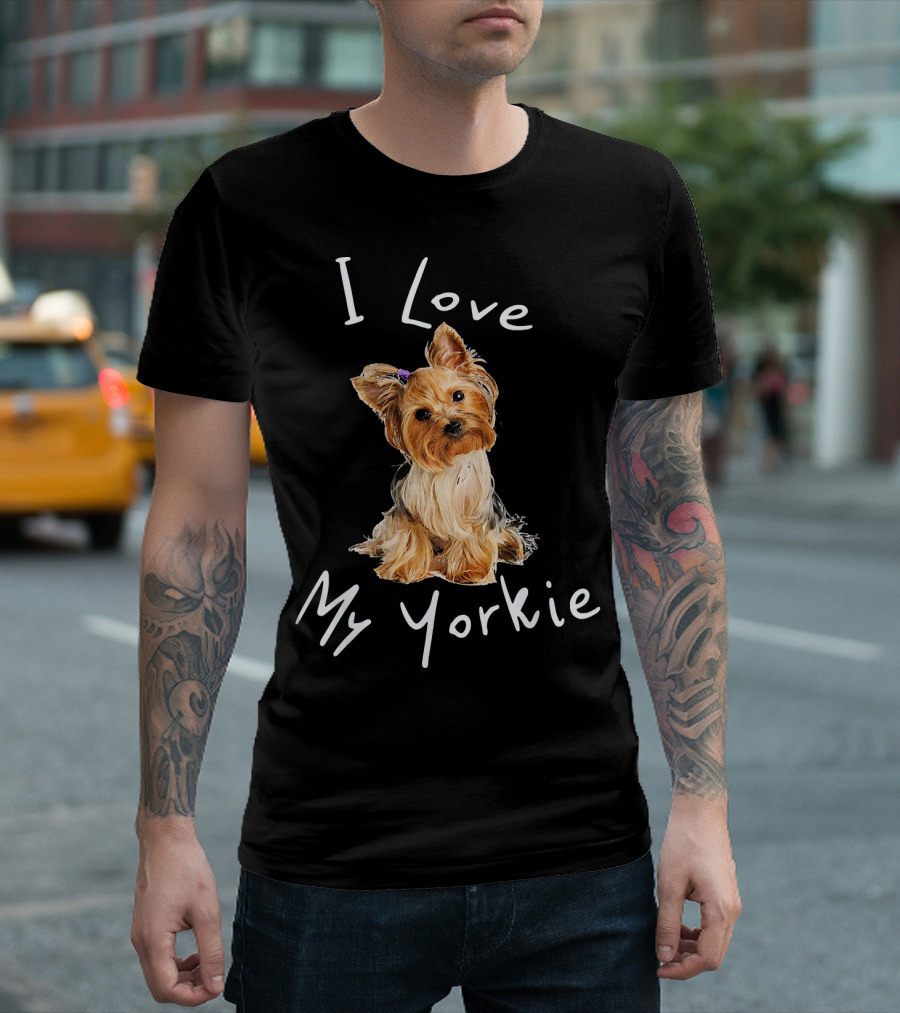 I Love My Yorkie For Yorkie Enthusiasts T-Shirt