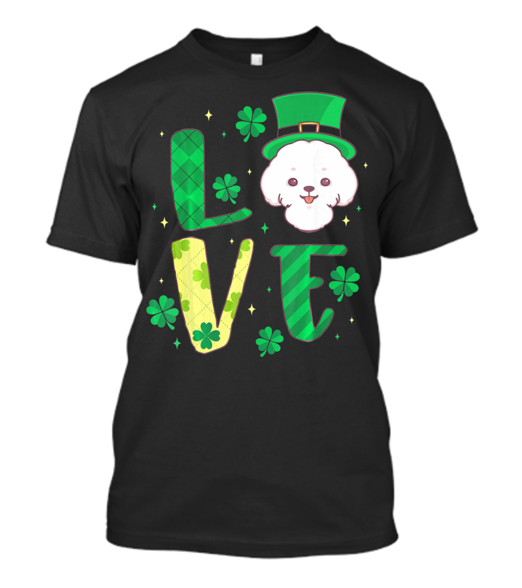 Love Bichon Frise Dog Clover St. Patrick's Day T-Shirt
