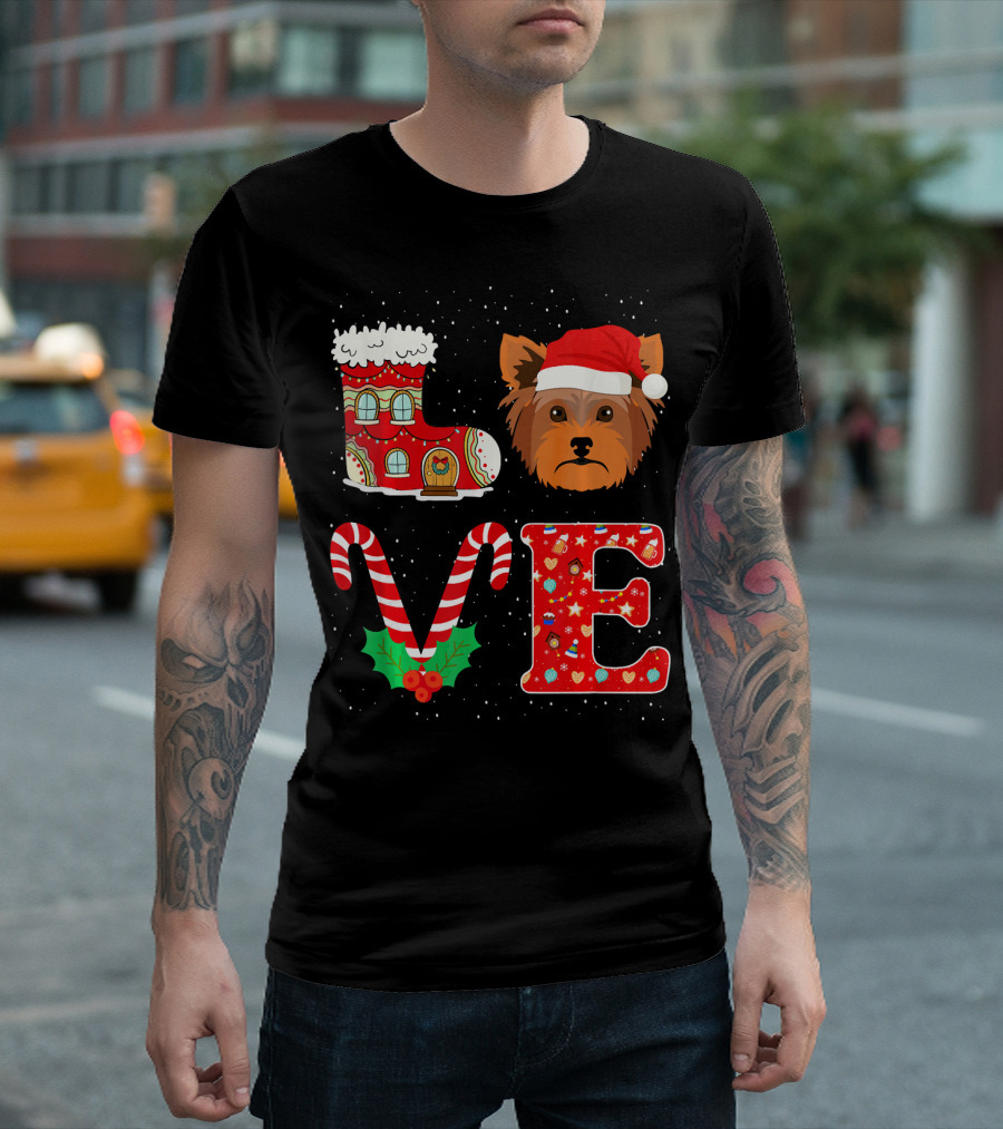 Love My Yorkshire Terrier Christmas Edition T-Shirt