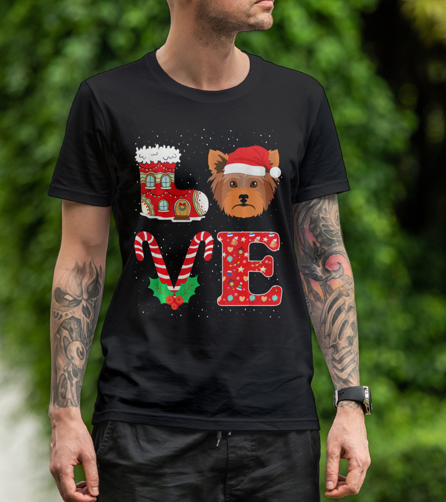 Love My Yorkshire Terrier Christmas Edition T-Shirt