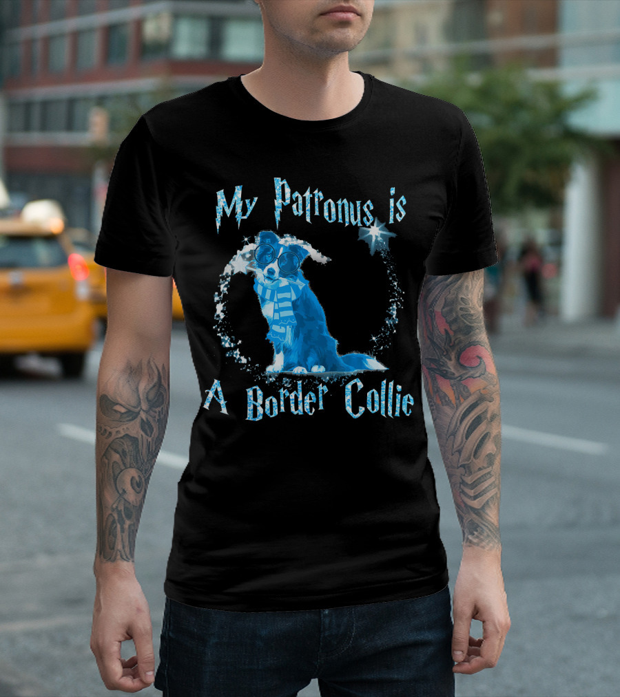 My Patronus Is A Border Collie Wizardly Charm T-Shirt