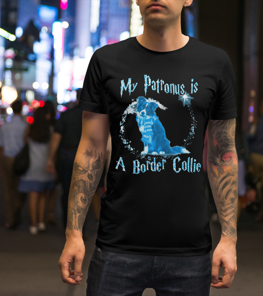 My Patronus Is A Border Collie Wizardly Charm T-Shirt