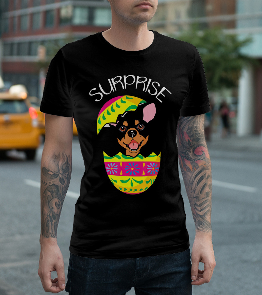 Surprise Funny Cute Puppy Miniature Pinscher Egg T-Shirt