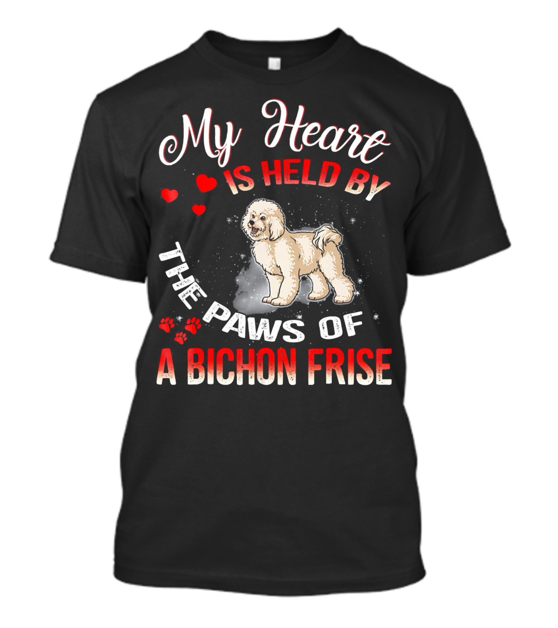 My Heart Is Held By The Paws Of A Bichon Frise T-Shirt