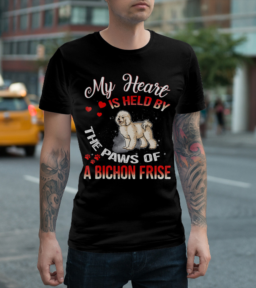 My Heart Is Held By The Paws Of A Bichon Frise T-Shirt