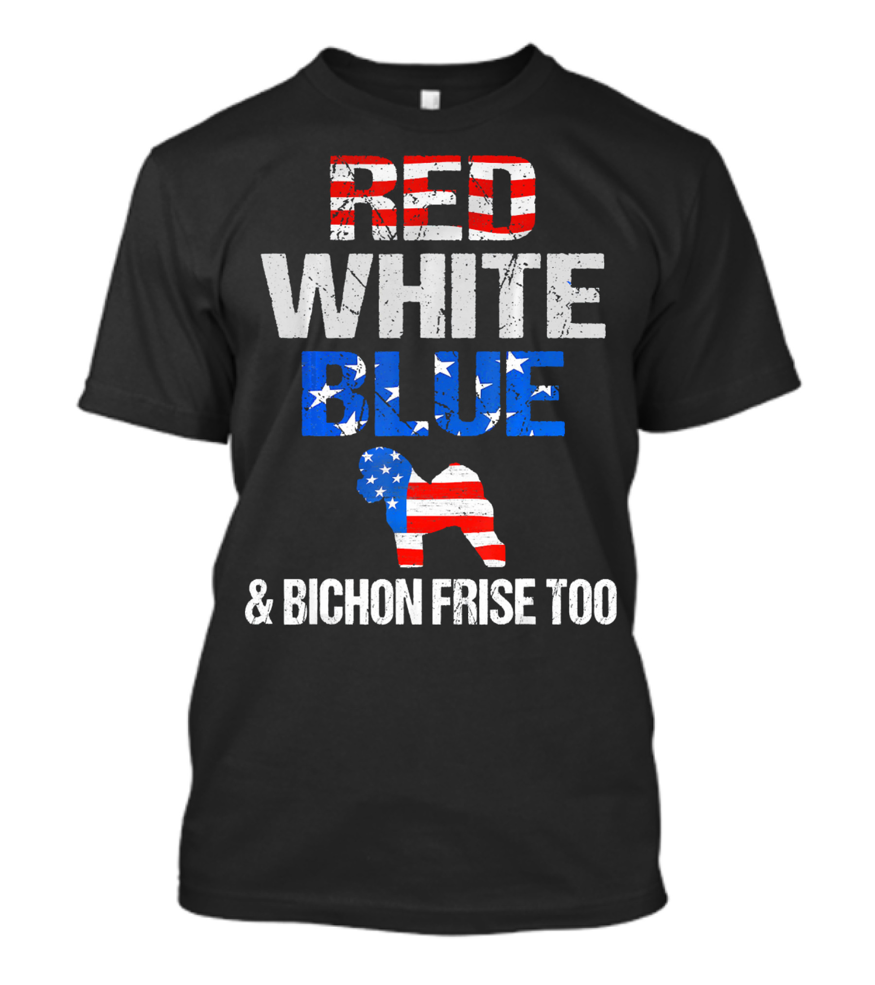 Red White Blue Bichon Frise T-Shirt