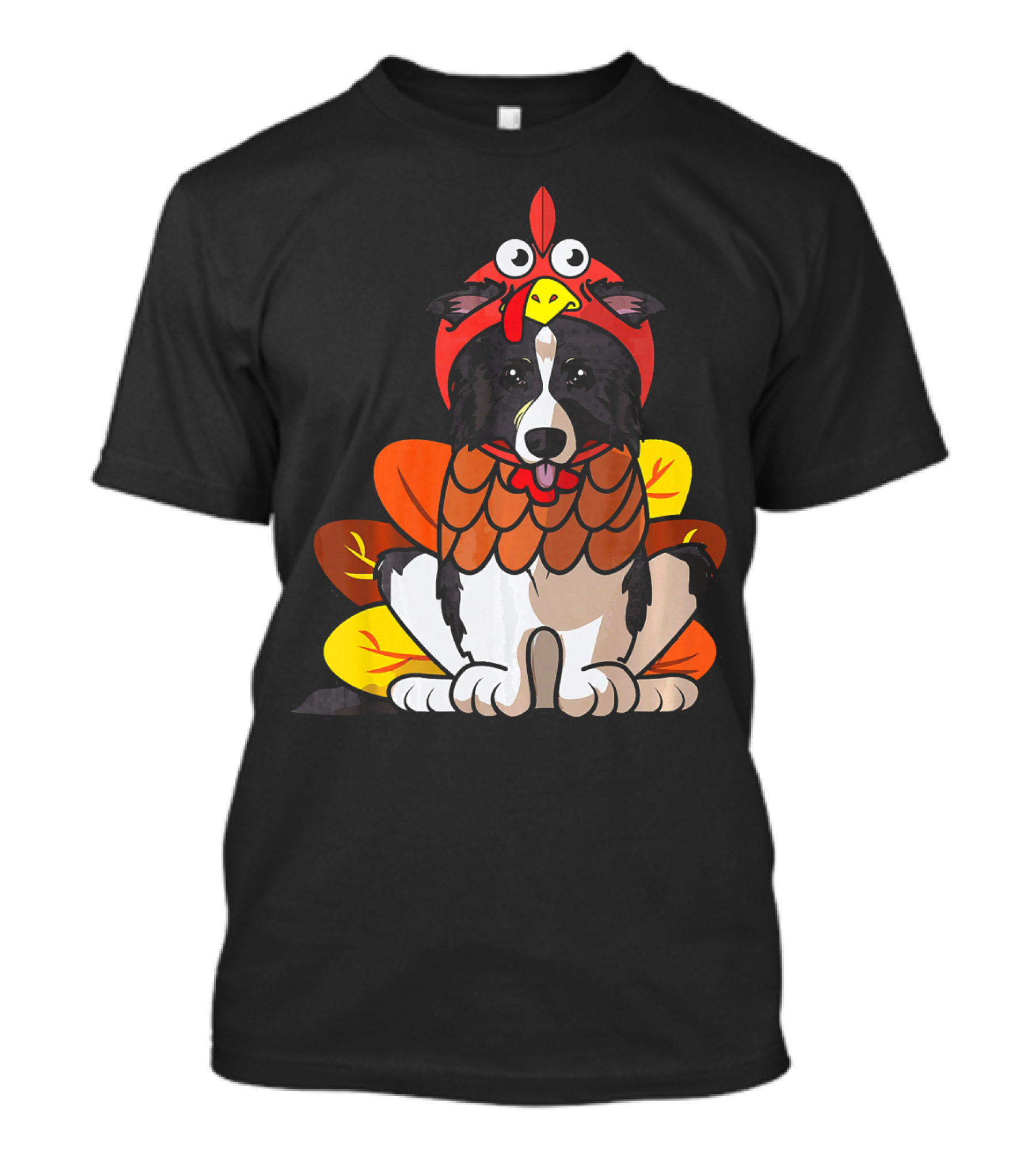 Funny Border Collie Thanksgiving Dog Turkey T-Shirt
