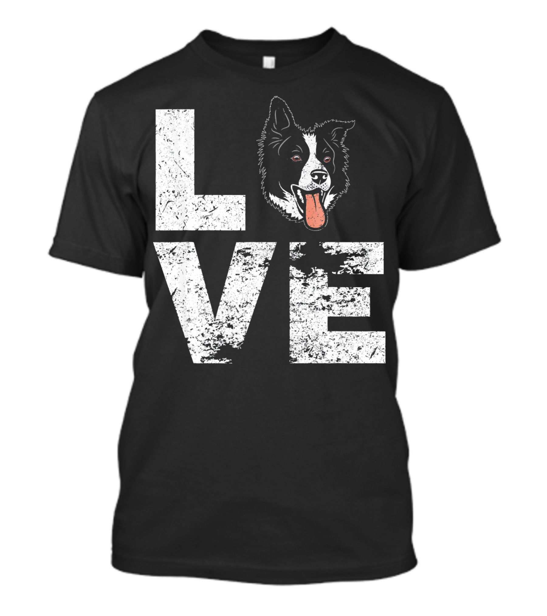 LOVE Border Collie Head T-Shirt