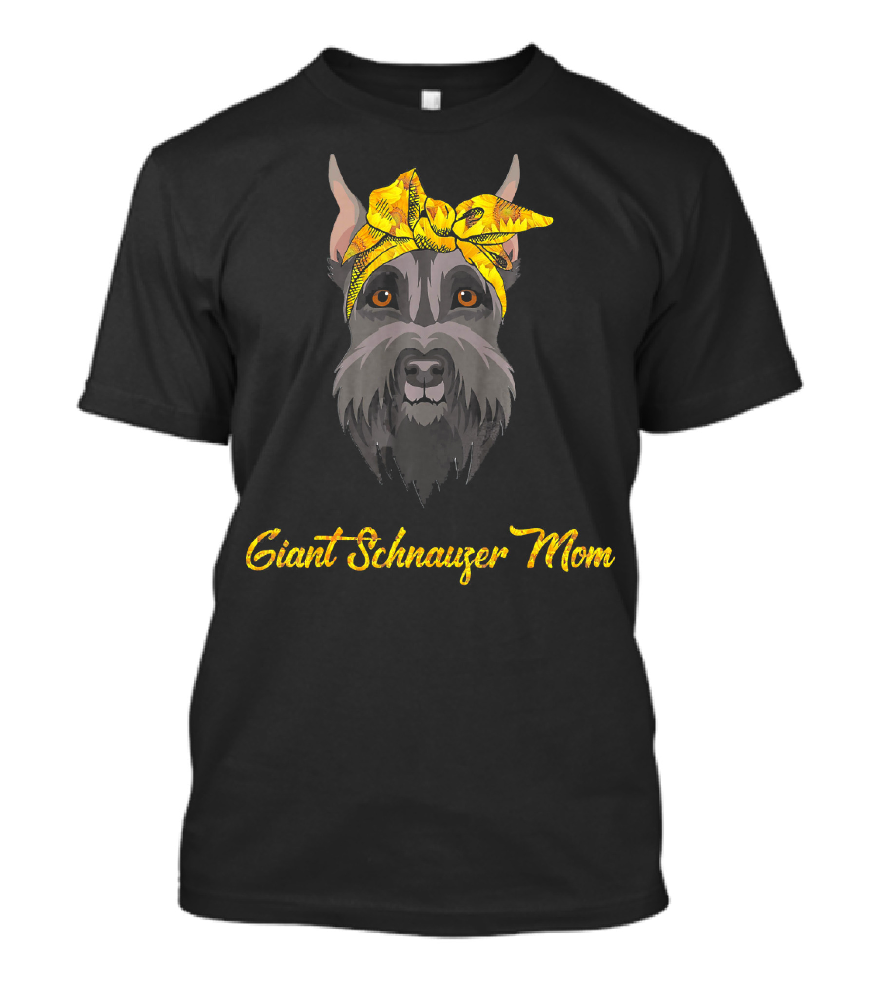 Sunflower Bandana Giant Schnauzer Mom T-Shirt