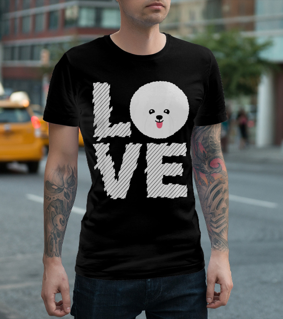 LOVE Bichons Frise Dogs Lovers T-Shirt