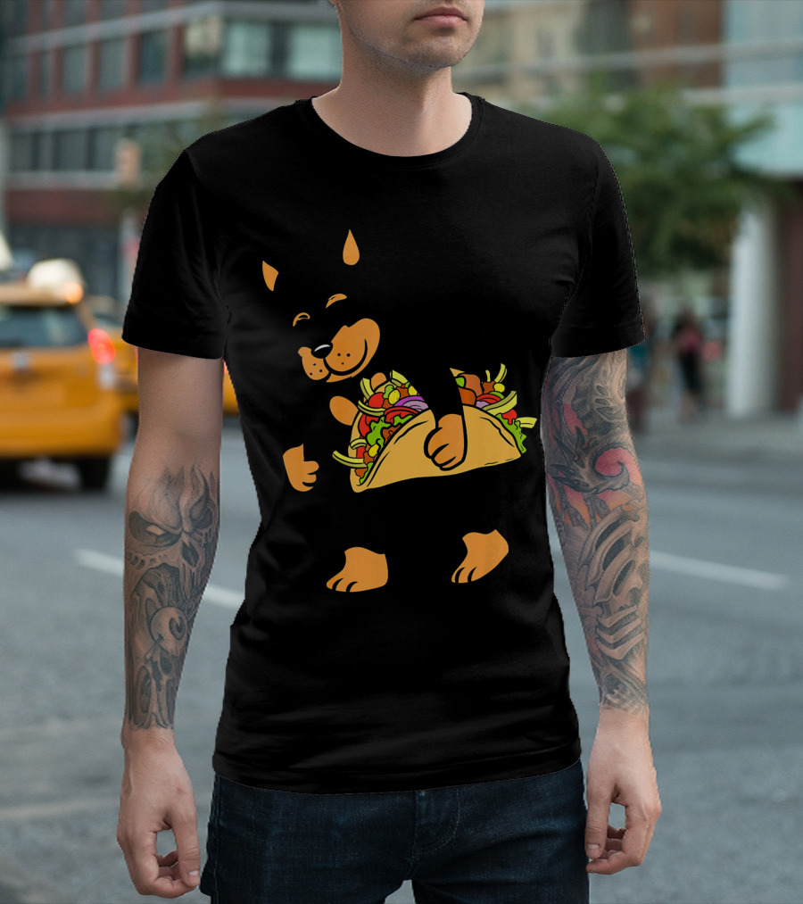 Miniature Pinscher With Giant Taco T-Shirt