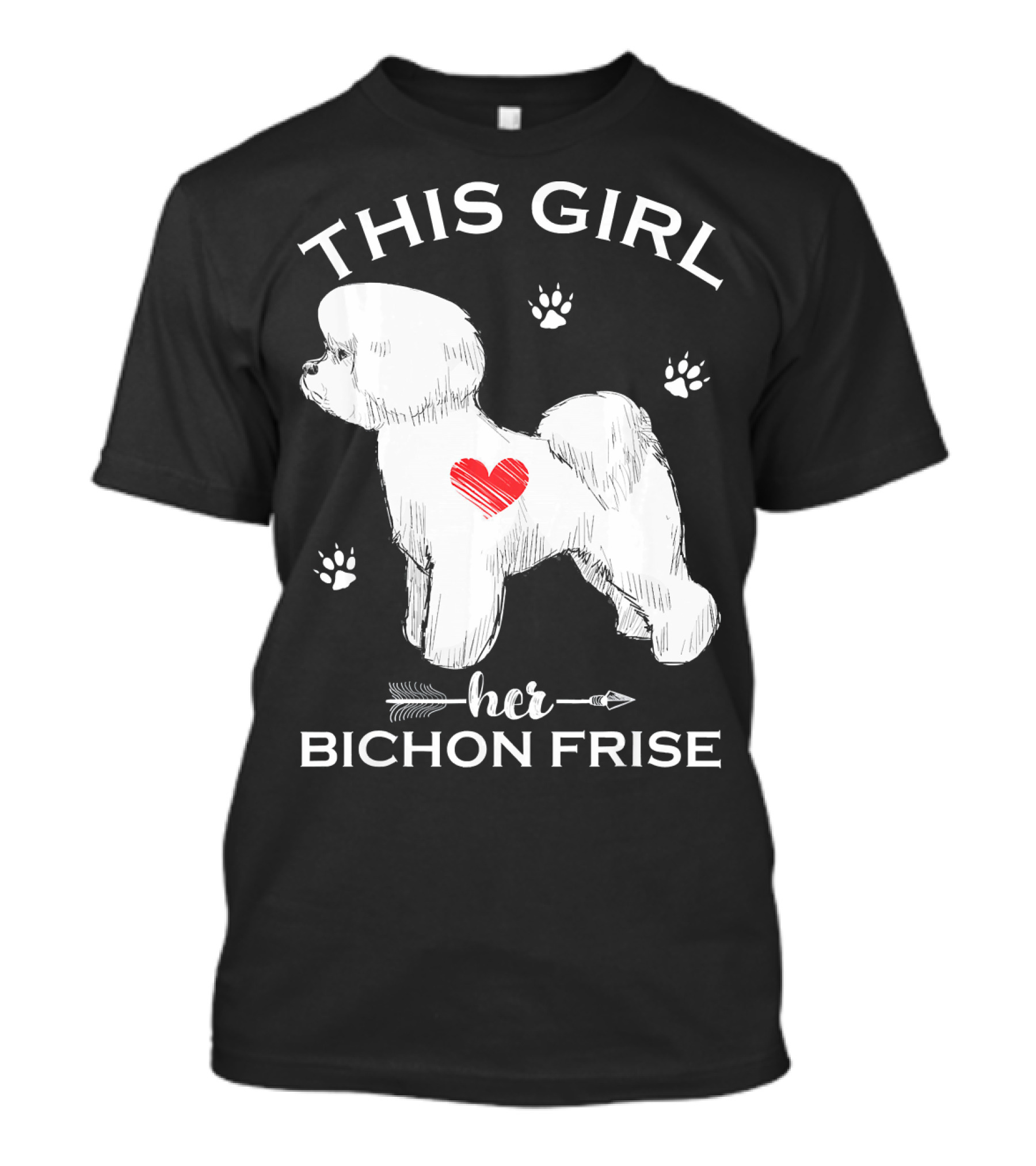 THIS GIRL HER LOVE BICHON FRISE T-Shirt