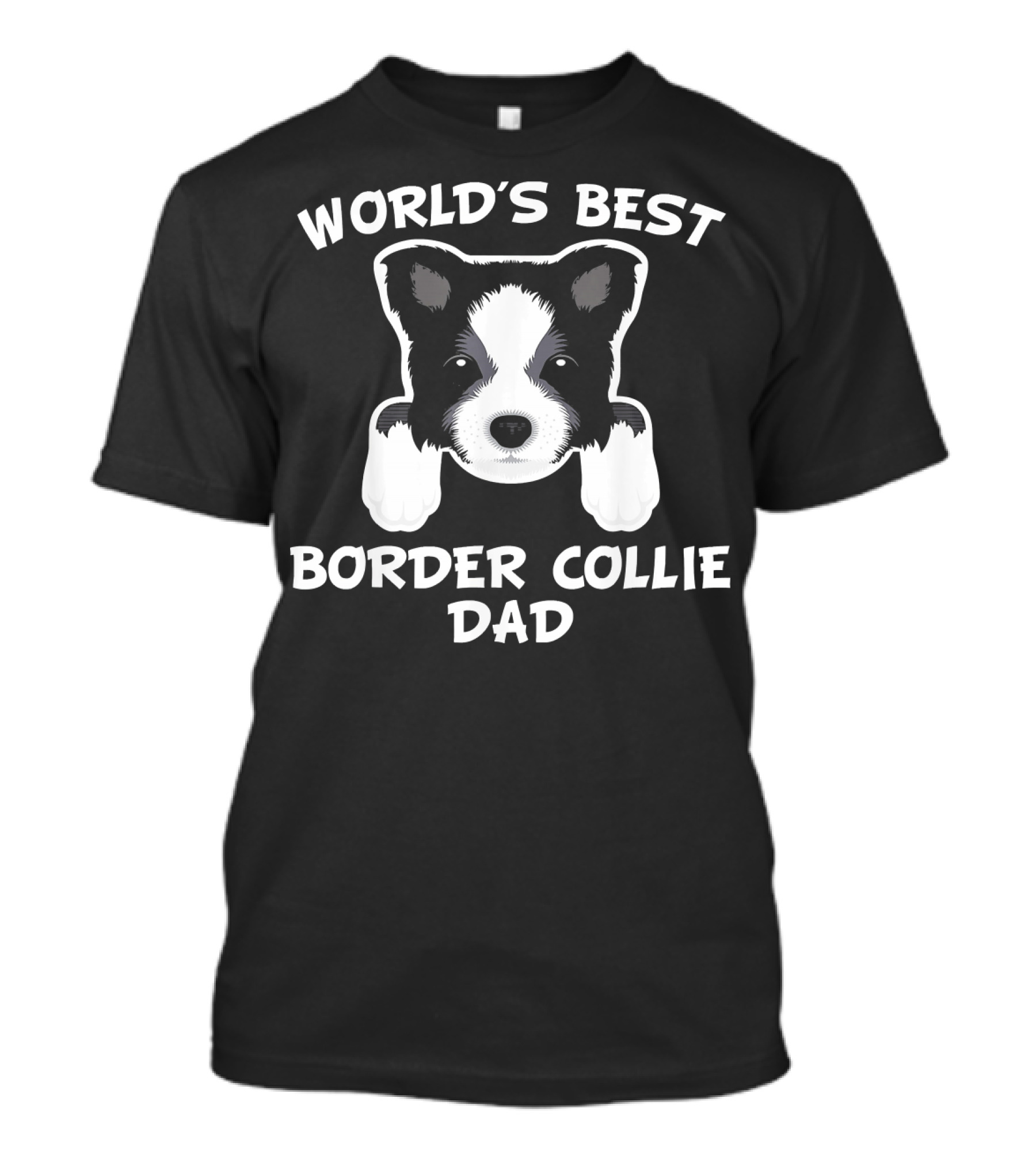 World's Best Border Collie Dad Mens T-Shirt