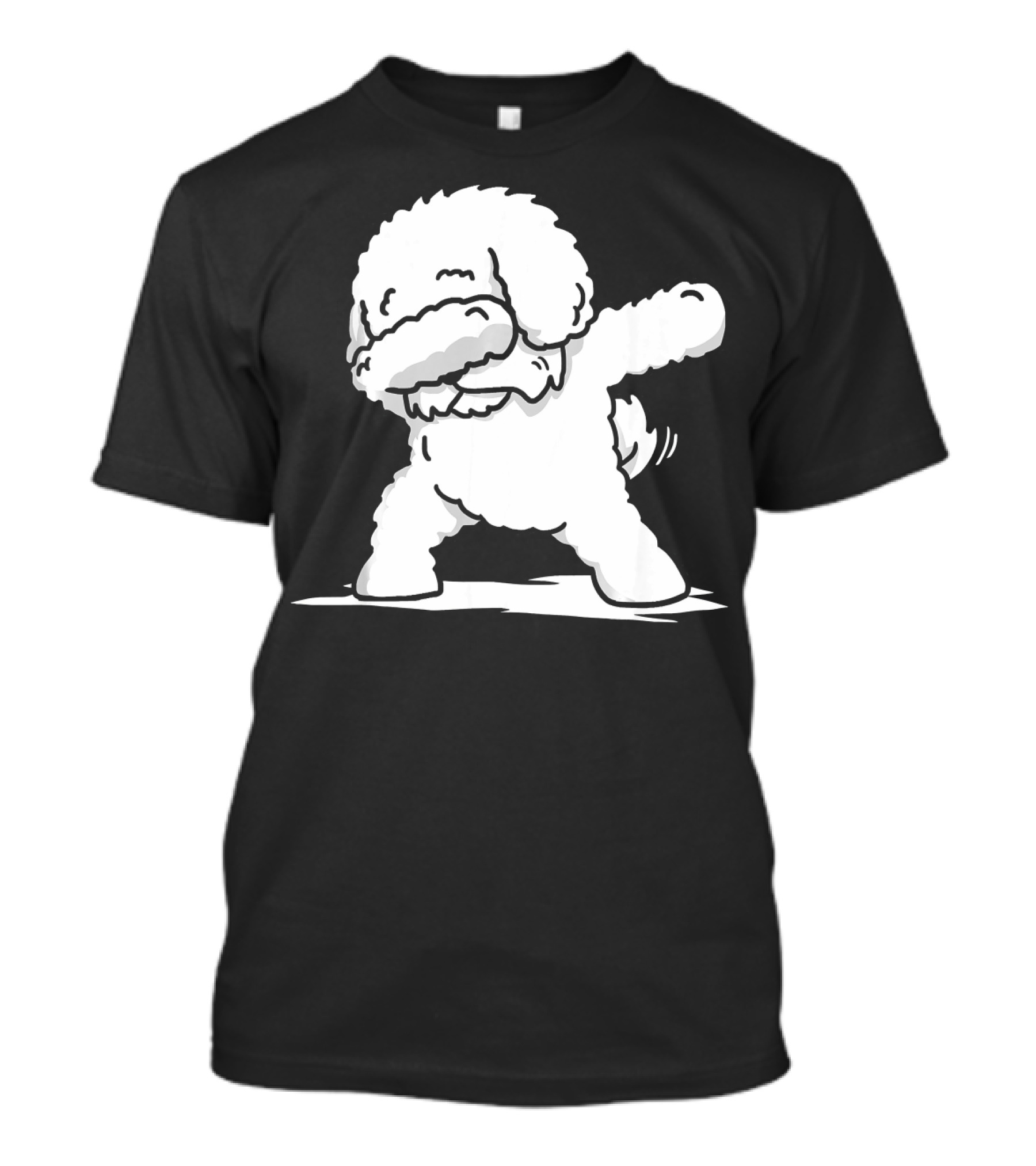 Dabbing Bichon Frise Dog Cartoon Fun T-Shirt