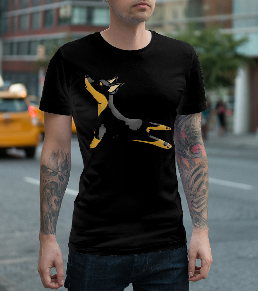 Miniature Pinscher Yoga Pose Stretching Dog T-Shirt