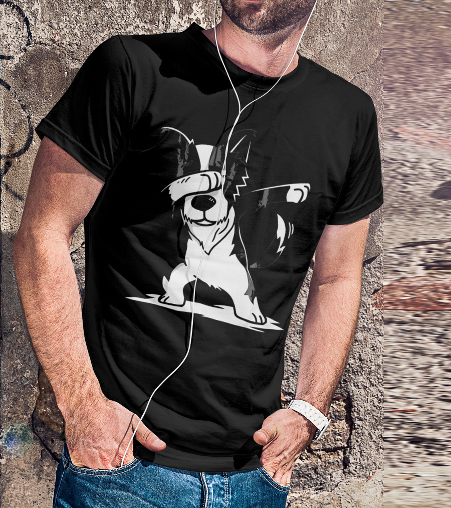 Funny Border Collie Dog Dabbing T-Shirt