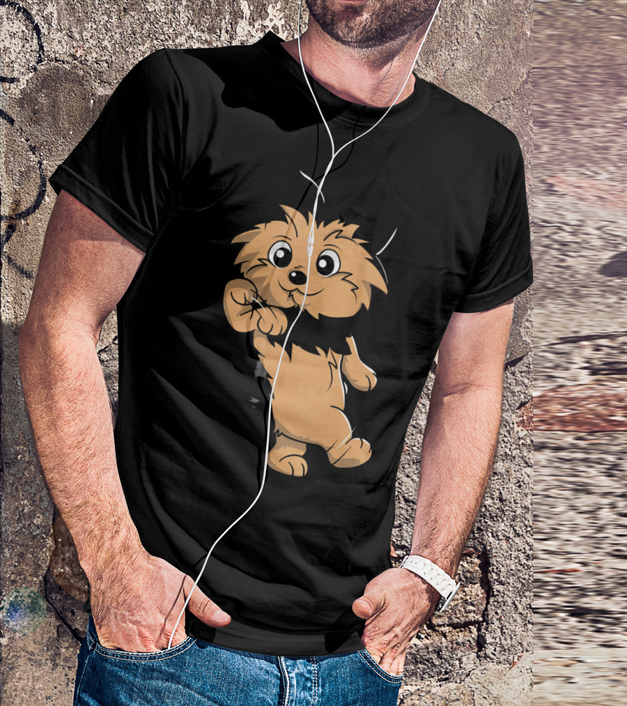 Yorkshire Terrier Cartoon Dog Dance Mode T-Shirt