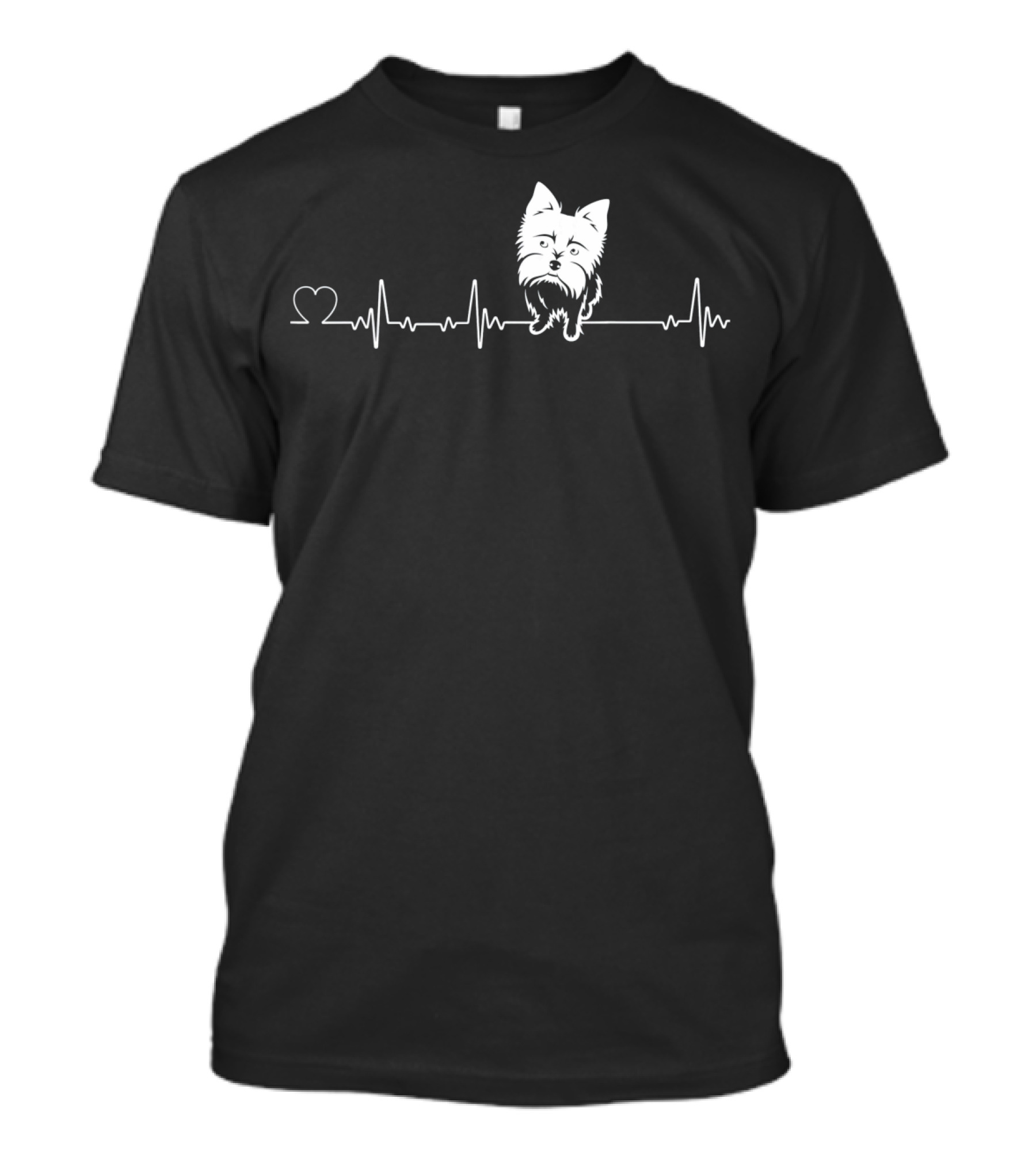 Yorkshire Terrier Heartbeat With Heart And Canine T-Shirt