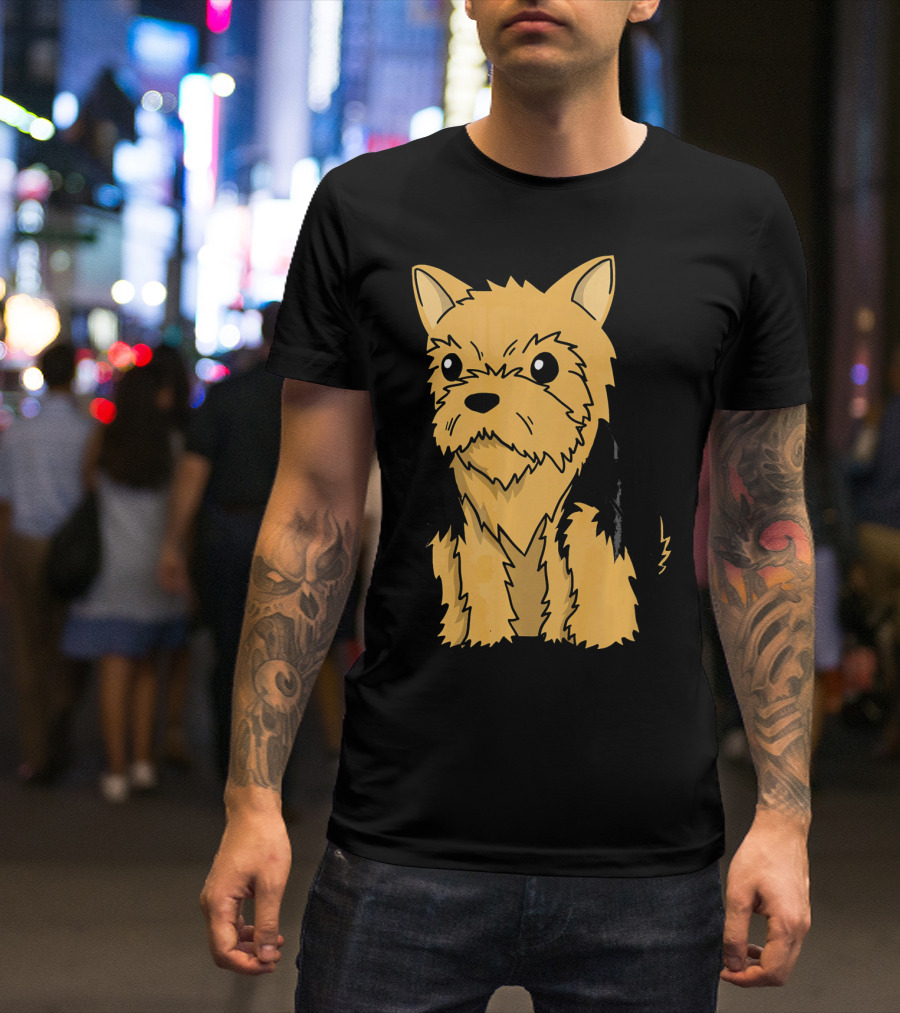 Yorkshire Terrier Cute Cartoon Dog T-Shirt