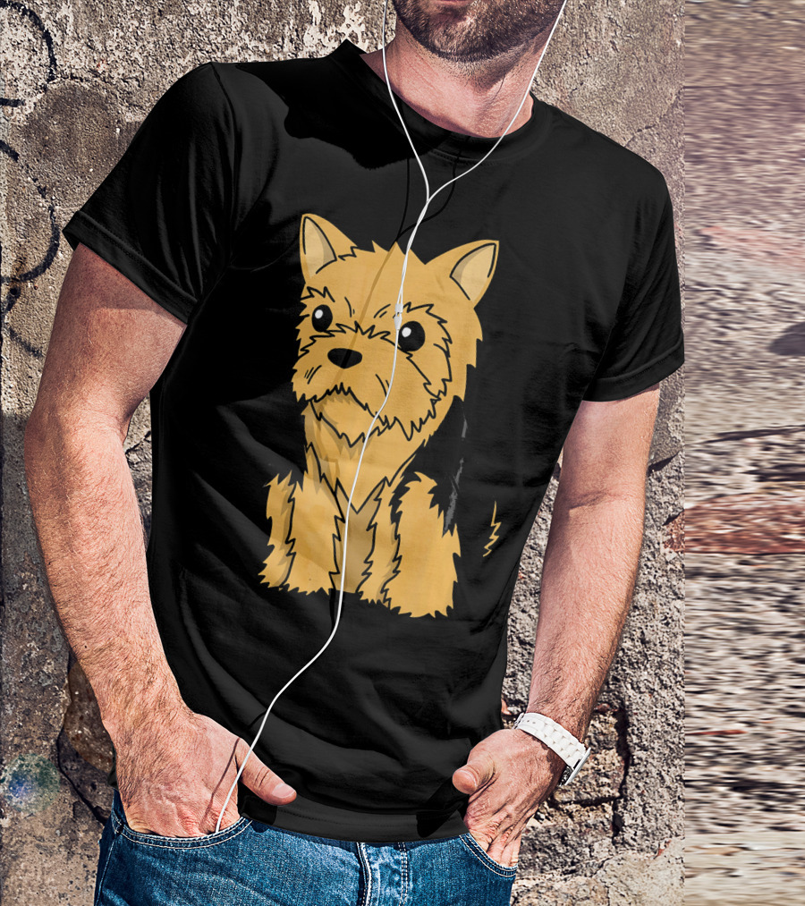 Yorkshire Terrier Cute Cartoon Dog T-Shirt