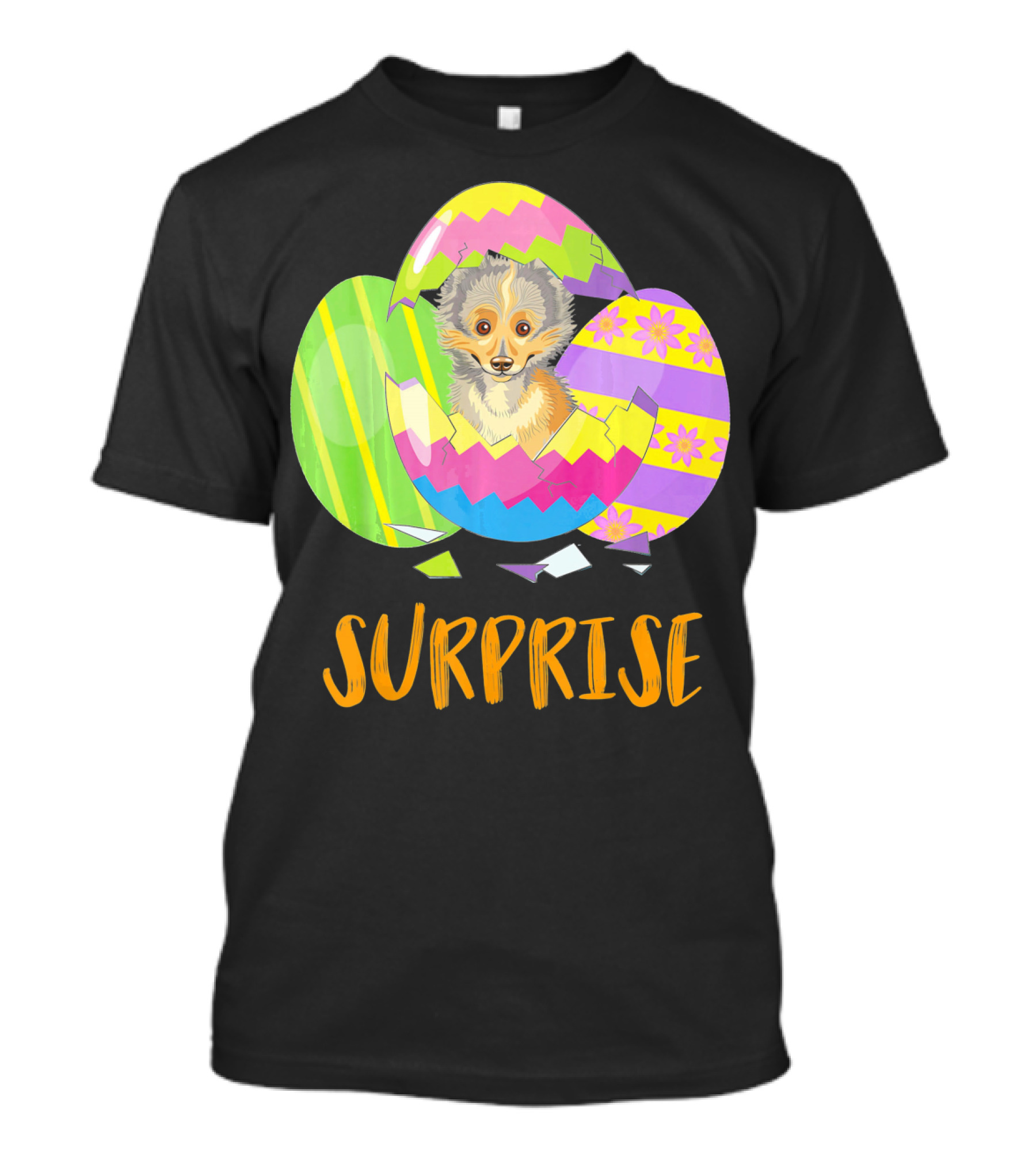 Surprise Cute Sheltie Bunny Funny Easter T-Shirt