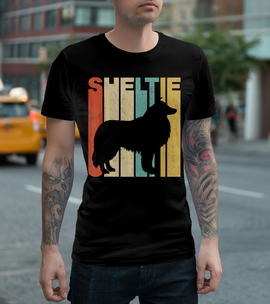 Shetland Sheepdog Vintage Retro T-Shirt