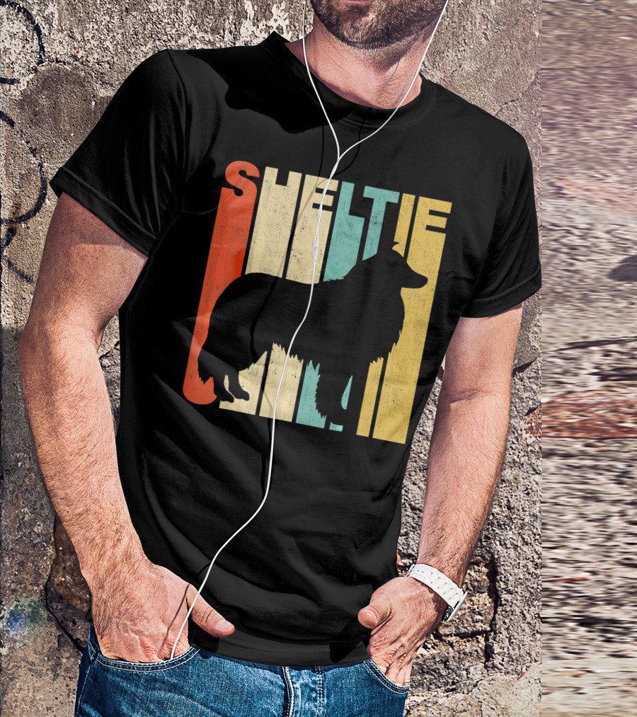 Shetland Sheepdog Vintage Retro T-Shirt