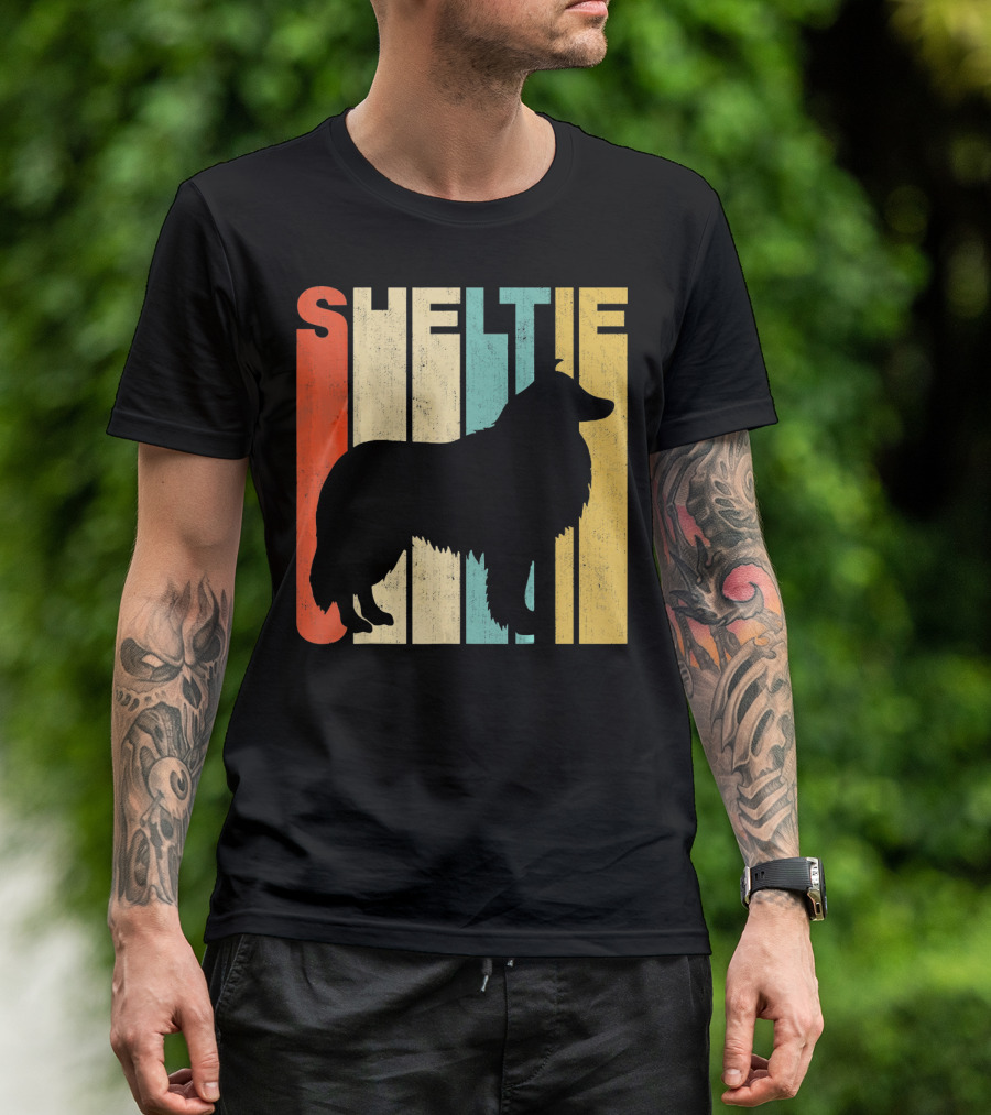 Shetland Sheepdog Vintage Retro T-Shirt