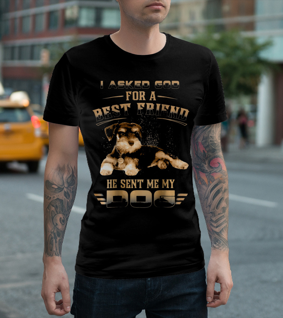 I Asked God For A Best Friend He Sent Me My Dog T-Shirt