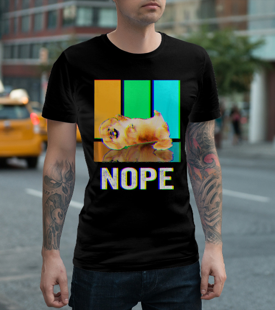 Nope Pekingese Not Today Dog Retro Color Blocks T-Shirt