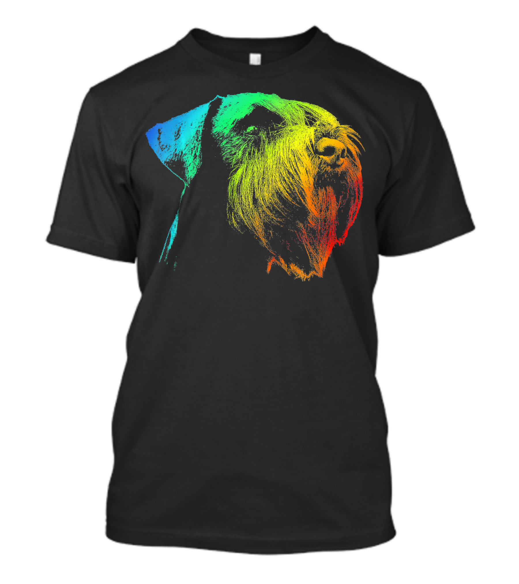 GIANT SCHNAUZER Vibrant Multicolor Rainbow T-Shirt