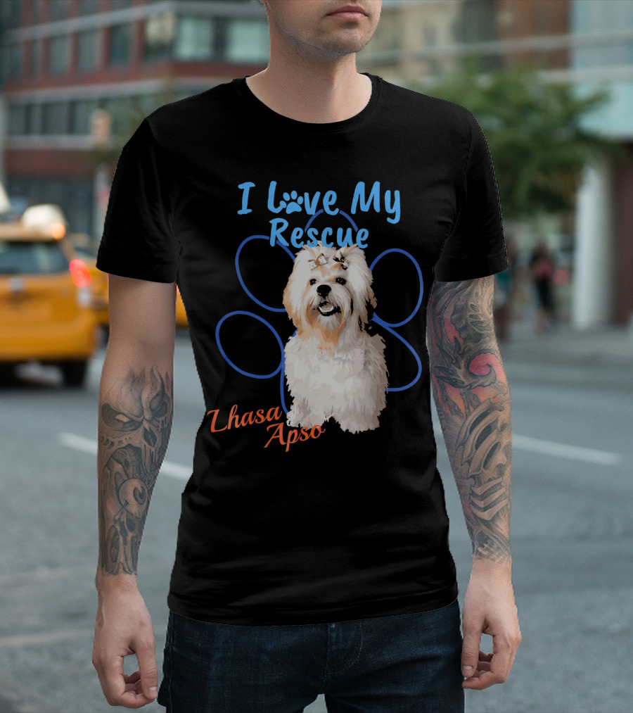 I Love My Rescue Lhasa Apso T-Shirt
