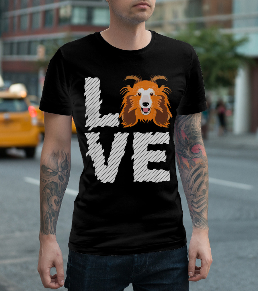 LOVE Shetland Sheepdog Dogs T-Shirt